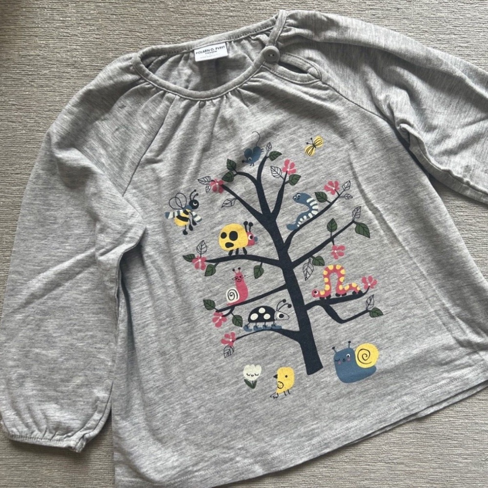 POLARN O. PYRET 1.5-2 YEARS 18-24m top blouse shirt forest